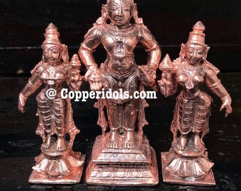 Prasiddh copper idols presents Copperidol of Sri Vittal Rukmini satyabhama