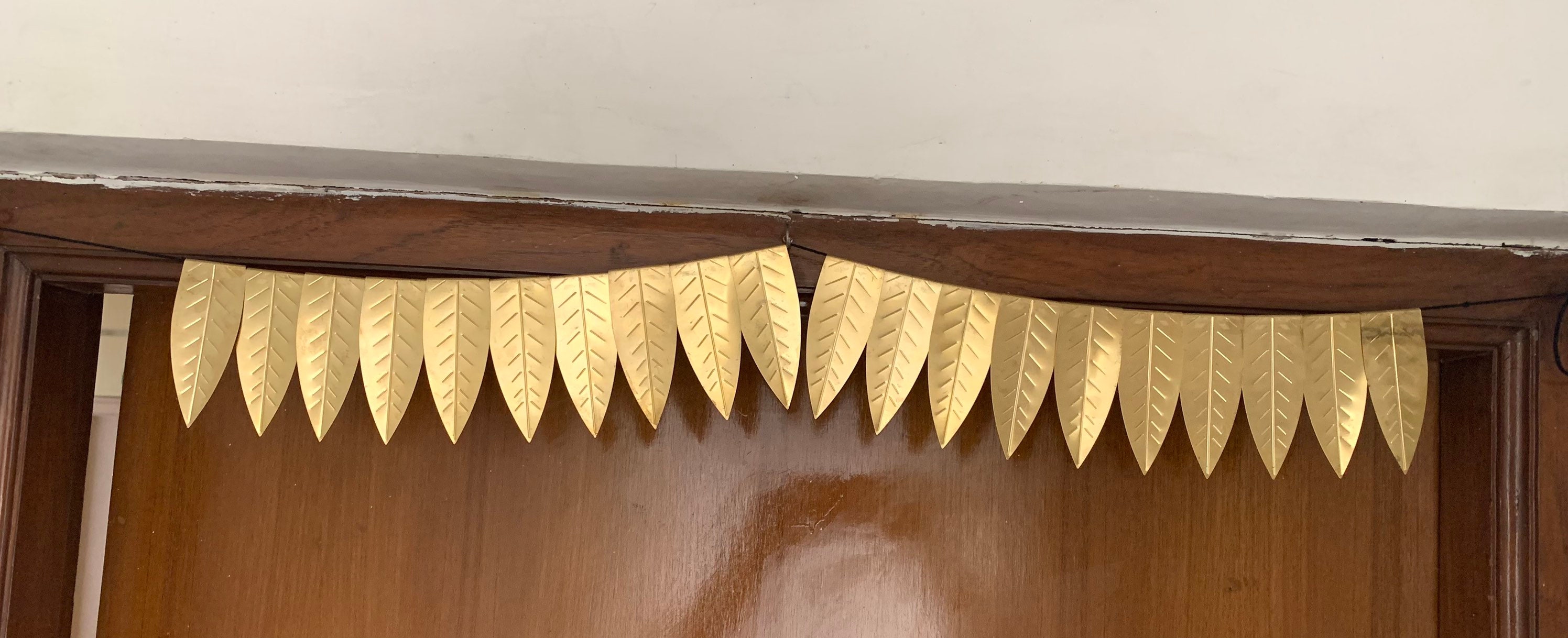 Brass Mango Leaves Torana the Auspicious Garland the Welcomes - Etsy ...