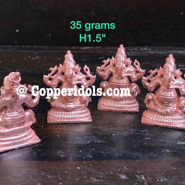 Prasiddh copper idols presents copper made miniature ganesha