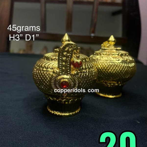 Prasiddh copper idols present brass gold plated kirita ( crown )