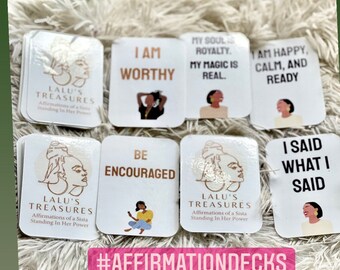 Affirmation Cards| Black Girl| Affirmation Deck| Self Care| Self Love| Black Girl Magic| Affirmation Deck for Black Women|