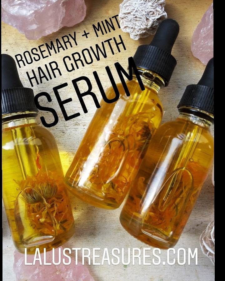 Hair Growth Oil. Peppermint Rosemary Hair Oil. Deep Condition Oil