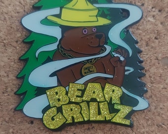 Bear Grillz  hat pin