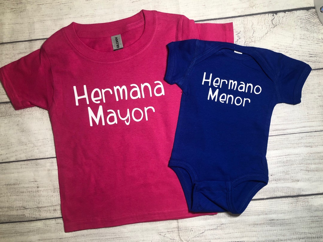 Hermana Mayor Hermano Menor Spanish Baby Gift Sibling - Etsy