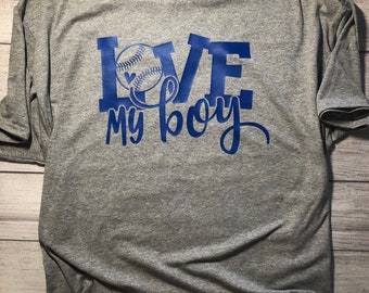 Chemises de maman de baseball - Love my boys - Chemise Game Day - Chemise de baseball - Chemise de maman garçon - T-shirt de baseball personnalisé - Tshirt de baseball - Chemise esprit