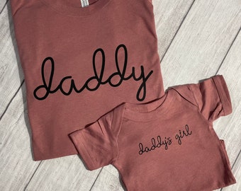 Papa et fille - chemises papa fille - chemise papa - fille à papa - chemises fête des pères - chemises personnalisées en toile Bella - papa des filles
