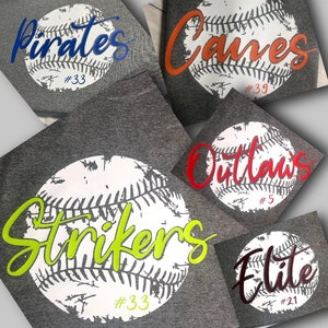 Baseball Mom Shirts - Custom Baseball - Game Day Shirt - Baseball Shirt - Personalized Baseball - Game Day Apparel - Custom Team Shirt