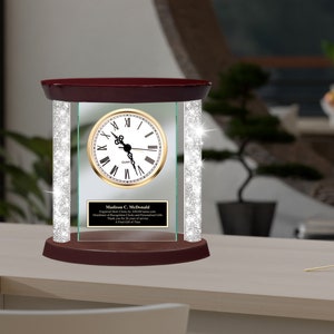 Personalized gift him her boyfriend girlfriend wife husband love romantic present couple anniversary bride custom diamond clock engrave etch