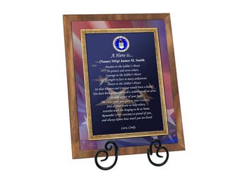 USAF Gift Air Force Plaque for Retirement Homecoming Discharge Going Away Soldier Pilot Present Military Poem