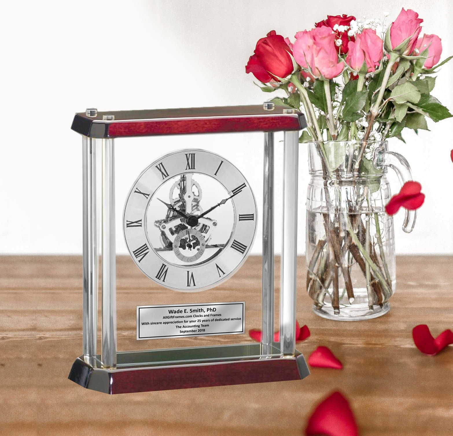 Home & Kitchen Clocks Gold Mantle Clock Awards Retirement Gifts