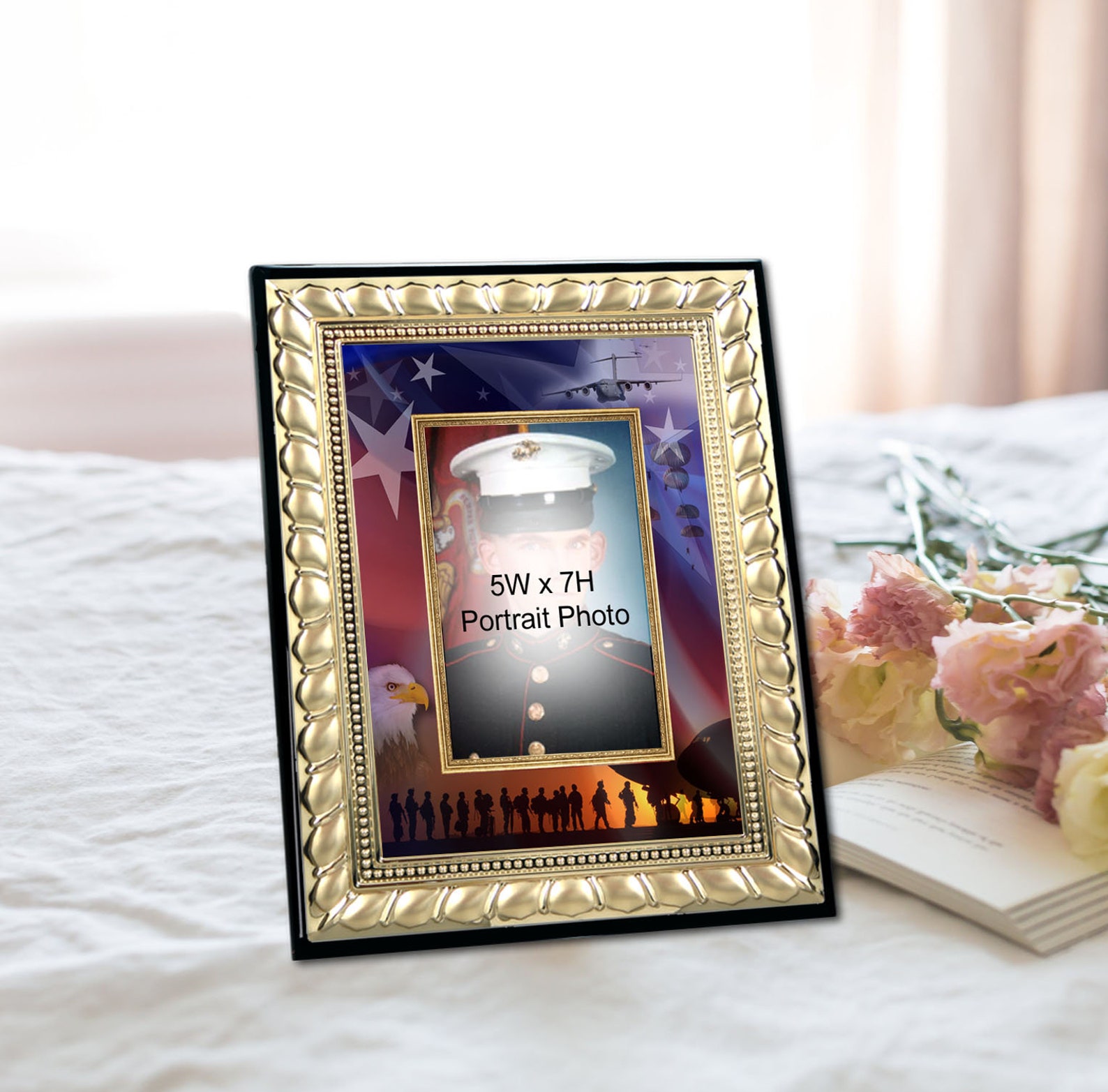 USMC Army Military Photo Frame 5x7 Picture Framing Marine Etsy