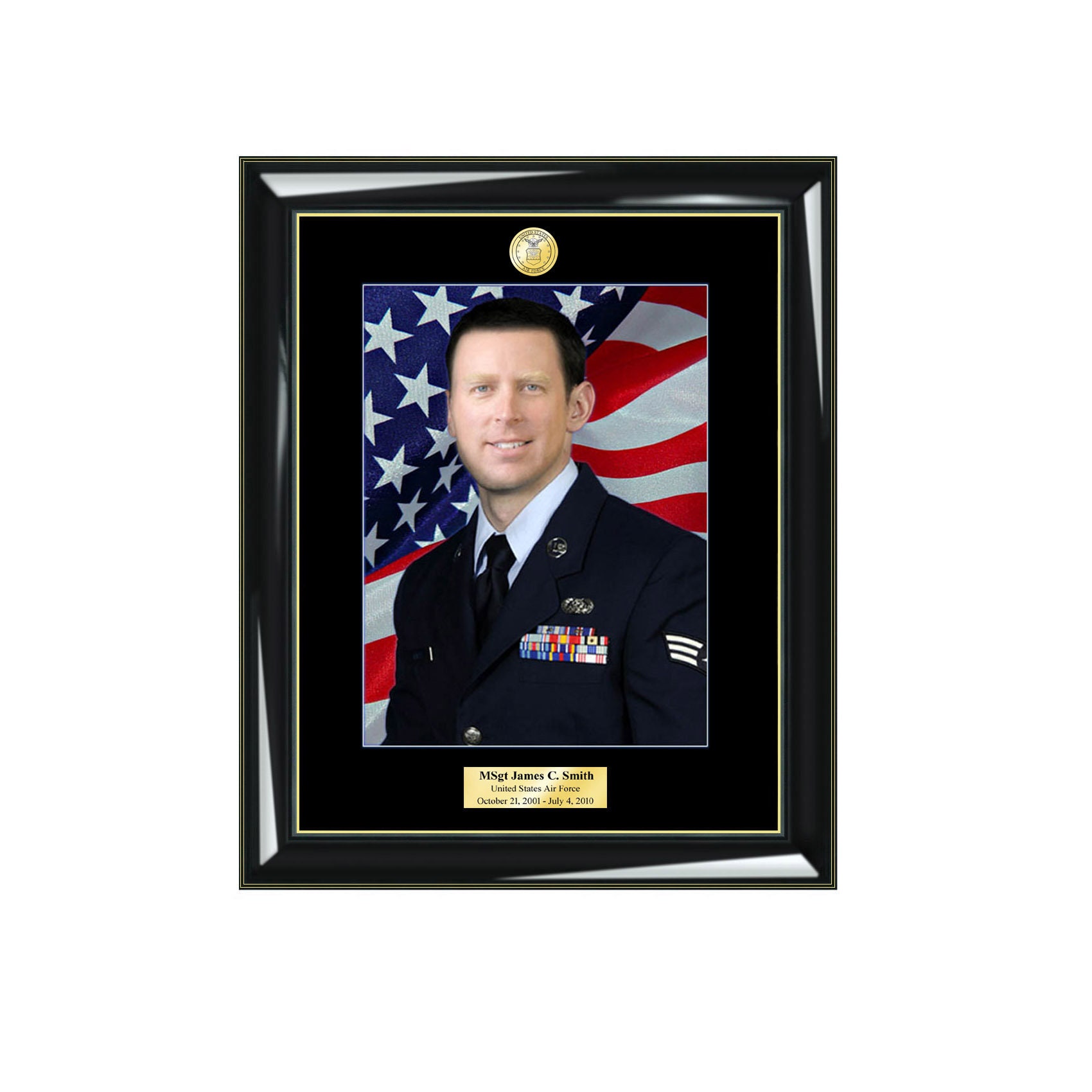 Matted Military Frames Retirement Gift 8x10 Serviceman Fbi Homeland Usaf Picture Army National Guard Navy Plaque Promotion