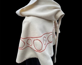 Woolen medieval hood.   Handmade
