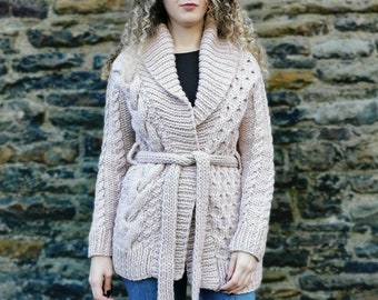 Mujeres de punto cardigan / Chunky acogedor cardigan / Cardigan cableado