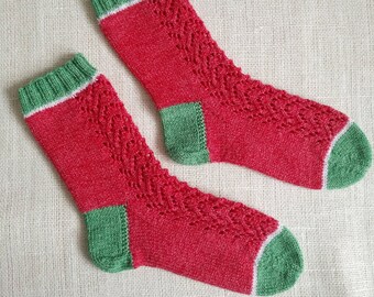 Rote Socken / Beeren Socken / Größe 37-38