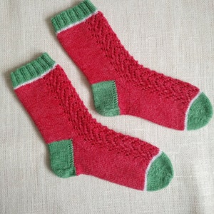 Rote Socken / Beeren Socken / Größe 37-38 image 1
