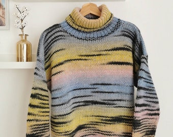 Pullover aus Wolle / Bunt und kuschelig