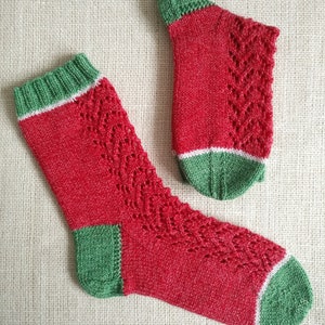 Rote Socken / Beeren Socken / Größe 37-38 image 4