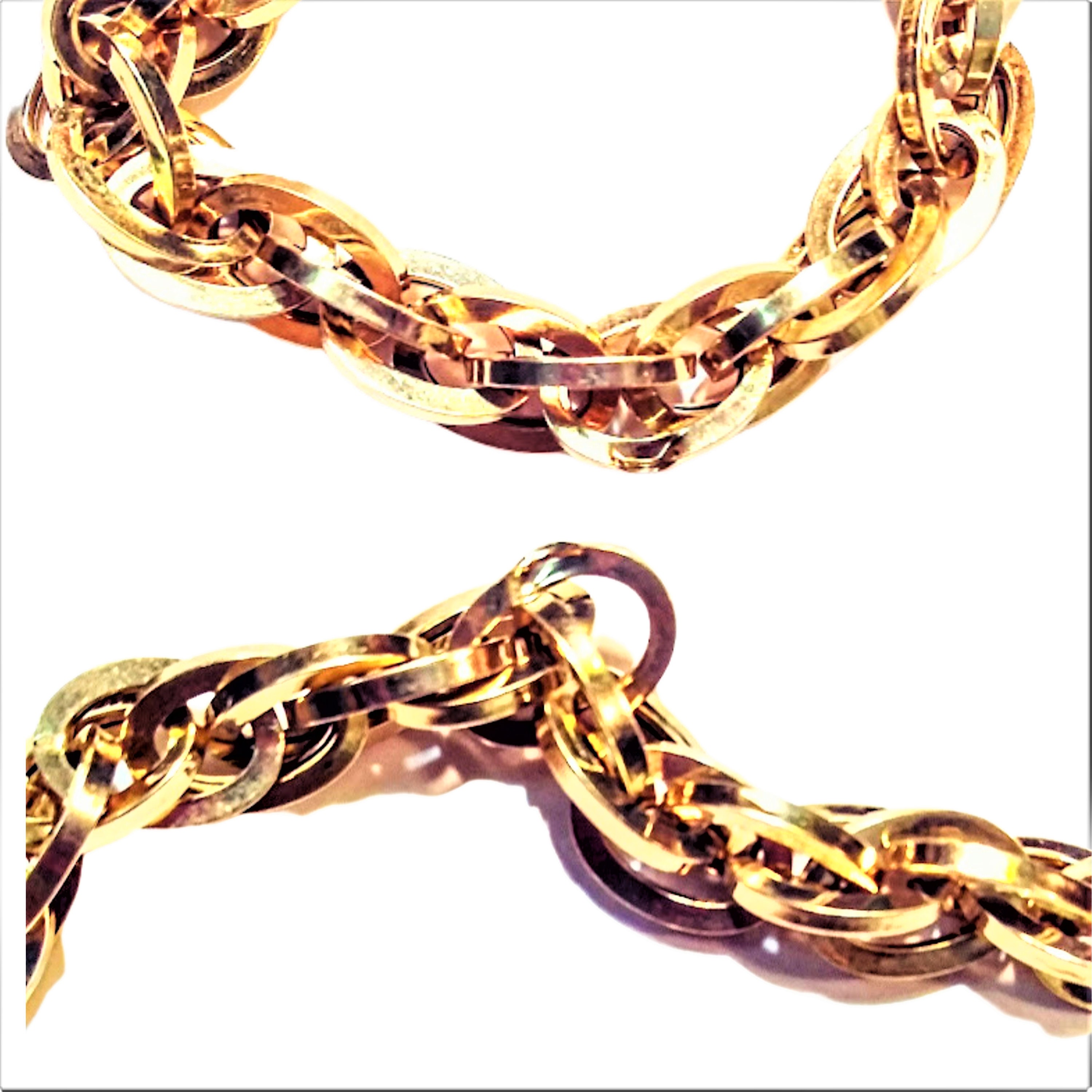 Vintage Gold Gold Chain, Milor Italy, 14K Yellow Gold Bracelet