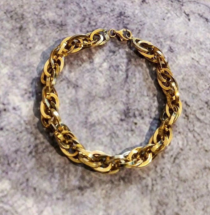 Vintage Gold Gold Chain, Milor Italy, 14K Yellow Gold Bracelet