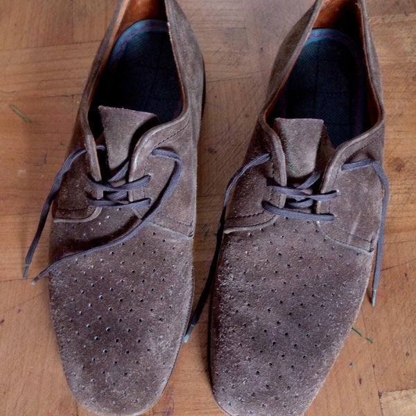 chaussures homme daim vintage