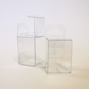 Small PVC box 2.5x2.5x3.5cm, 10pcs with hanger, crystal clear PVC box for thimbles or small gifts Box thimbles PVC transparent box for gifts