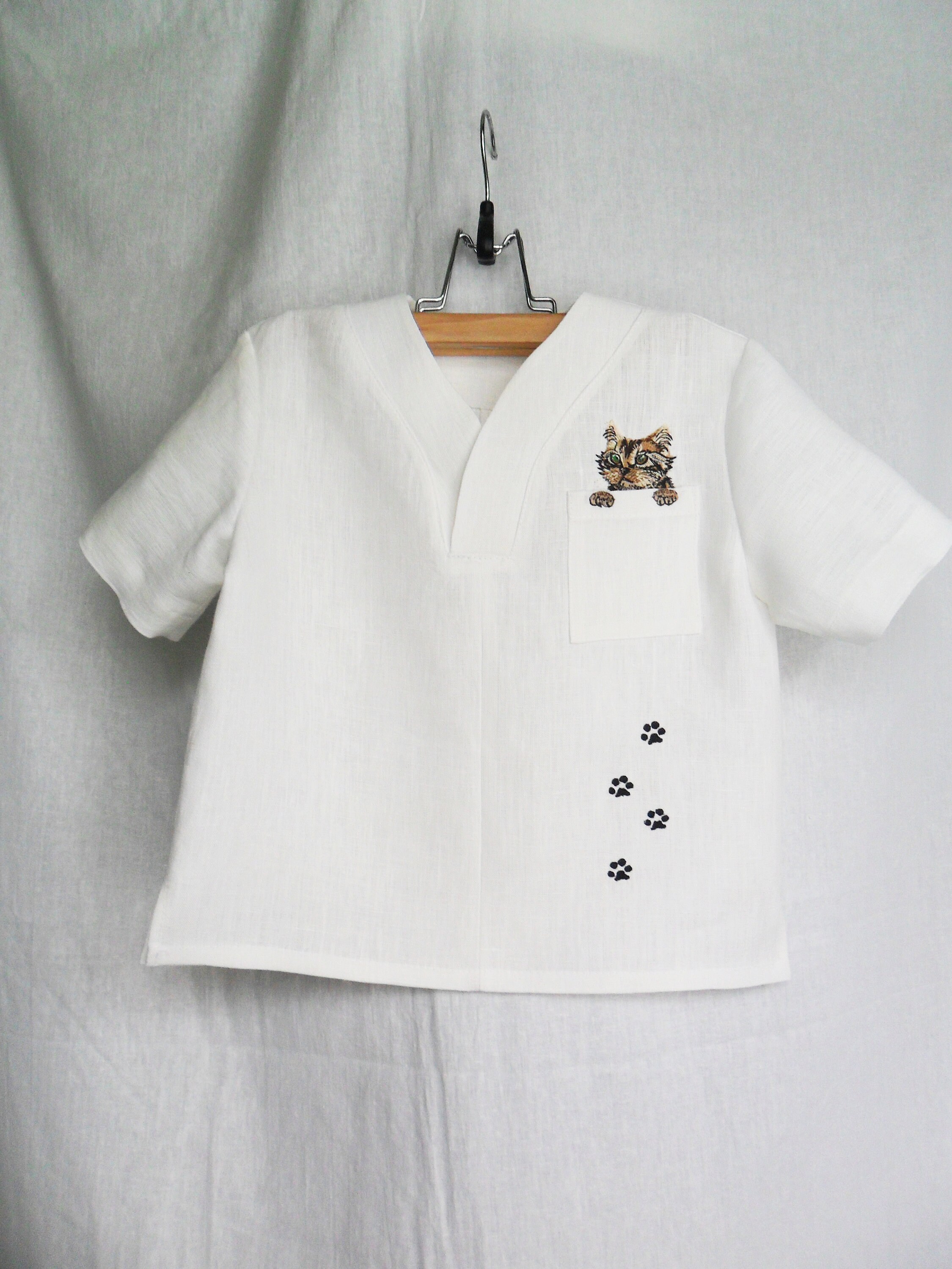 Boys natural white linen shirt Toddler boy short sleeve shirt Etsy