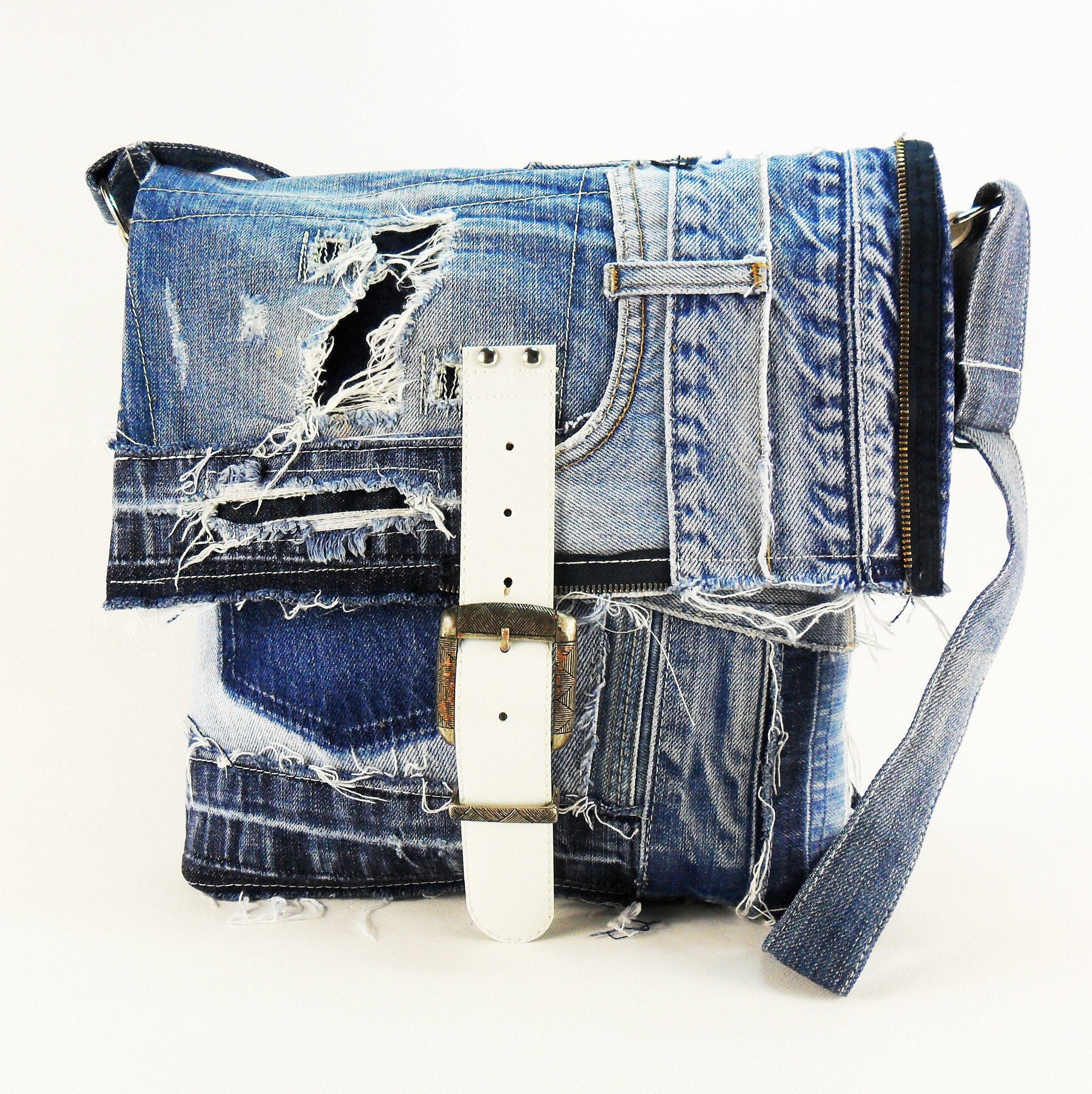 denim laptop bag
