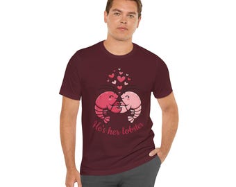 Camiseta de San Valentín para él y para ella / Él es su langosta