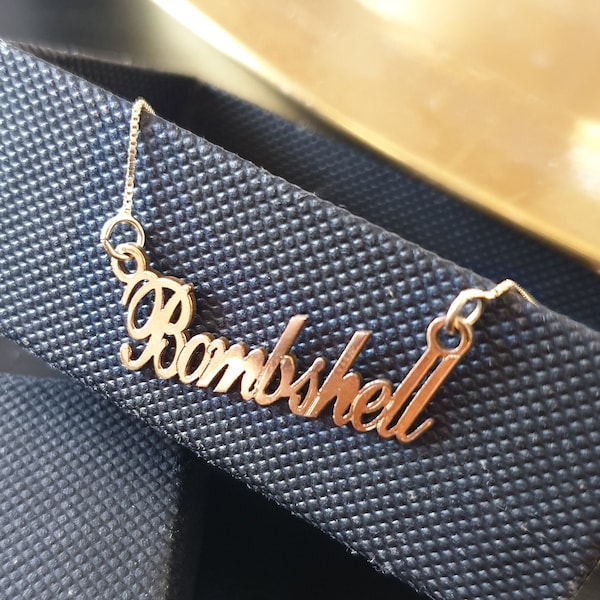 Gold Bombshell necklace - 14k solid gold