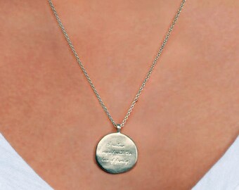 engraved necklace etsy