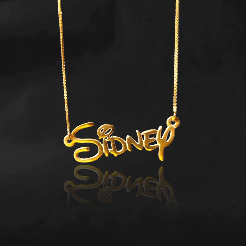 disney lover disney name necklace image 1