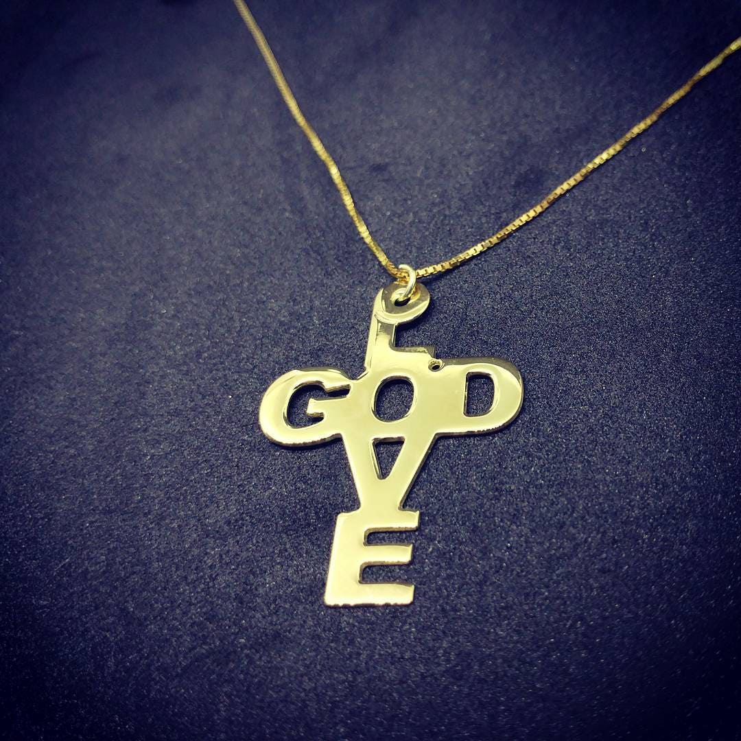Love God Necklace Gold Cross Necklace 