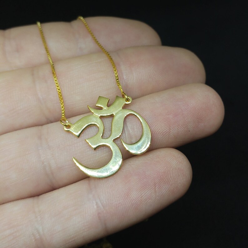 Indian Om Necklace Om Jewelry Necklace Om Pendant Gold - Etsy