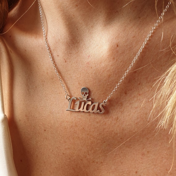Personalized Planet Sterling Silver Nameplate Necklace, Women's 18