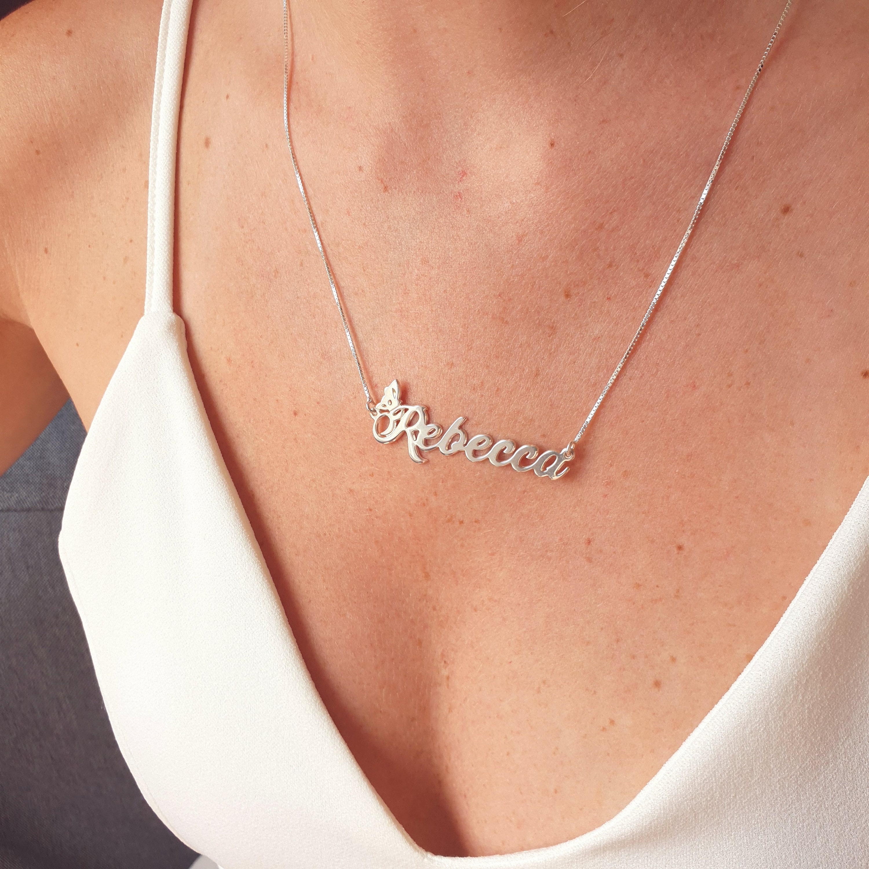 Rebecca clearance name necklace
