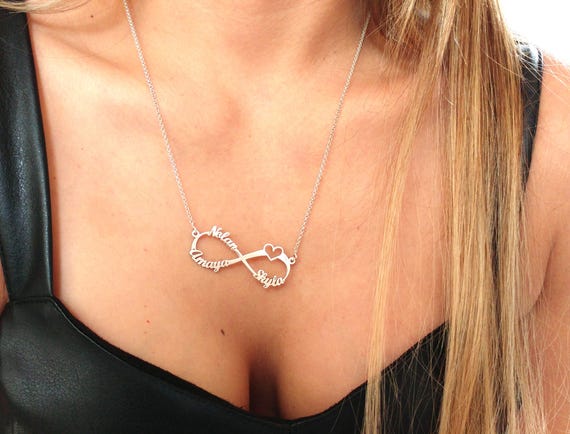 Infinity name sale necklace sterling silver