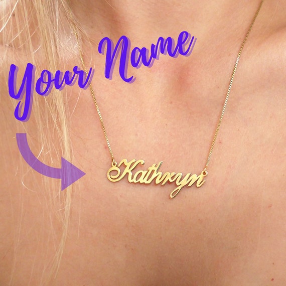 Mijn naam ketting review gouden ketting - Etsy Nederland