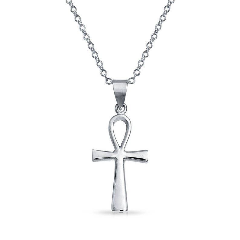 Ankh Cross Necklace Silver Ankh Egyptian Cross Pendant Men - Etsy