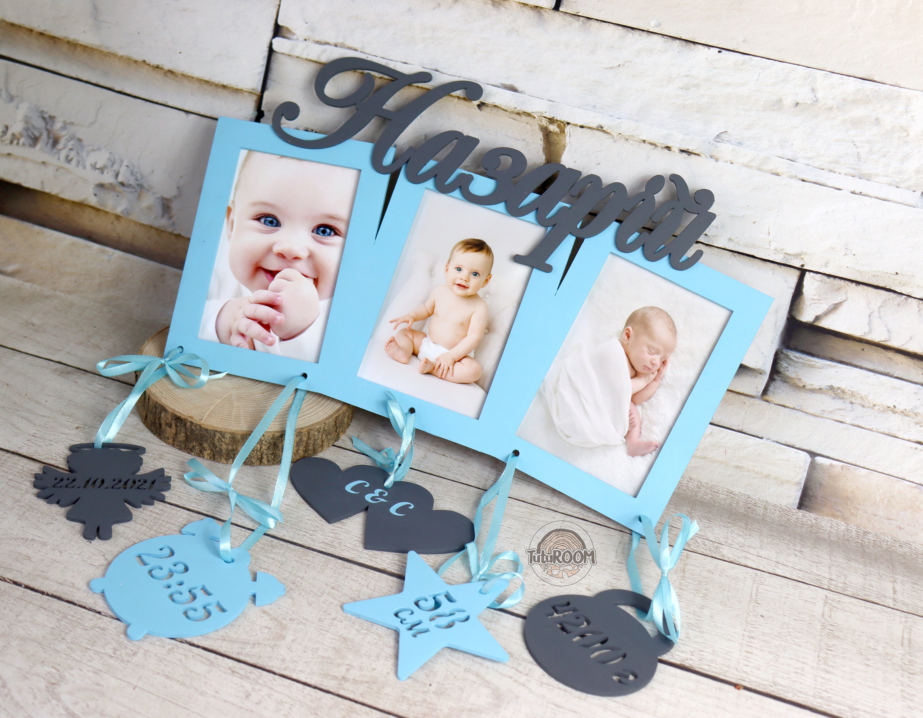 Visual Arts Children's photo frame Metric on 1 photo daughter son with