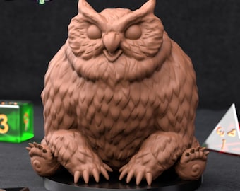 Owl Bear 1A, Stampato in 3D, Miniatura di Dungeons and Dragons, Statua, Modello, Epics'N'Stuffs