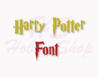 Harry Potter Machine Embroidery Font, Embroidery Designs Monogram Font, Monogram Alphabet, Instant Download, 9 sizes, #001