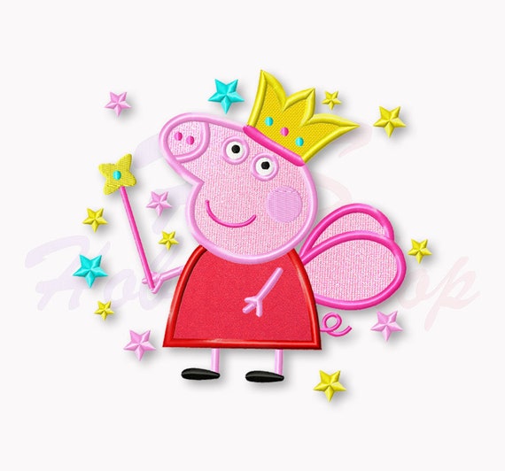 Peppa pig applique embroidery designs peppa pig machine  etsy