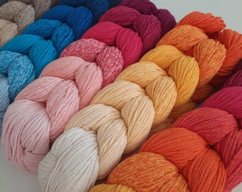 Shaded braided cotton cord yarn