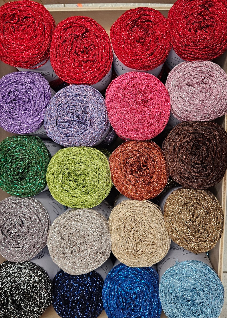 Viscose and lurex yarn for needles and crochet hooks image 1