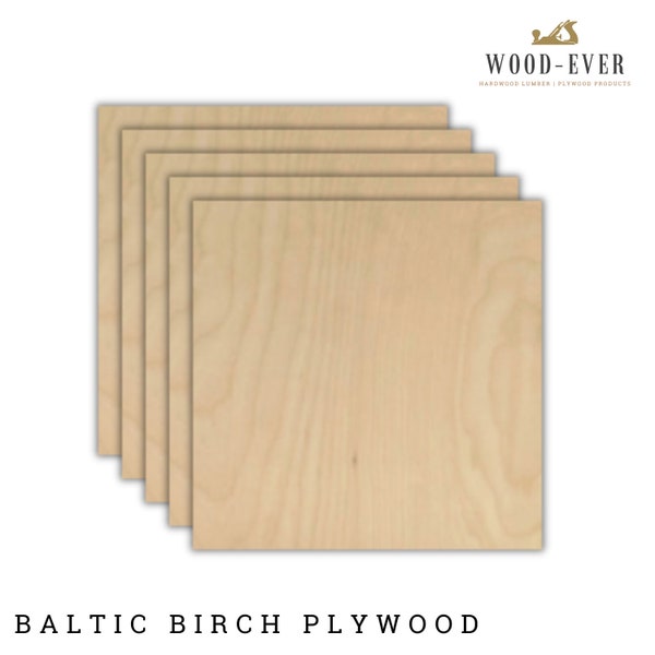 3 mm 1/8" X 12" X 12" Premium Baltic Birch Plywood–B/BB Grade Perfect for laser machines- glowforge, painting, drawing and many other crafts