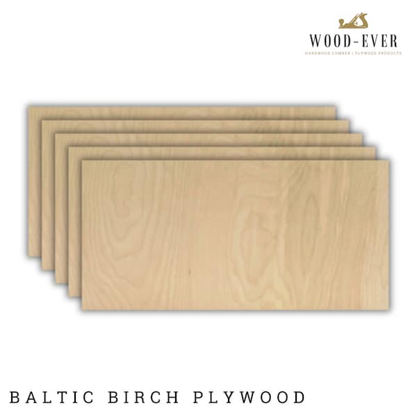 6 mm 1/4" X 12" X 20" Premium Baltic Birch Plywood – Seconds/Crossgrain - 12  Sheets