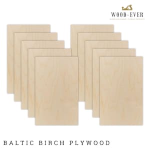 1/8" (3MM) 12" X 20" 10PK Baltic Birch Sheets - B/BB Premium Wood -glowforge, thunder, boss laser