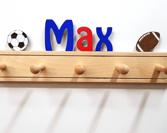 Colorful Coat Rack Personalized with ornaments - fast delivery