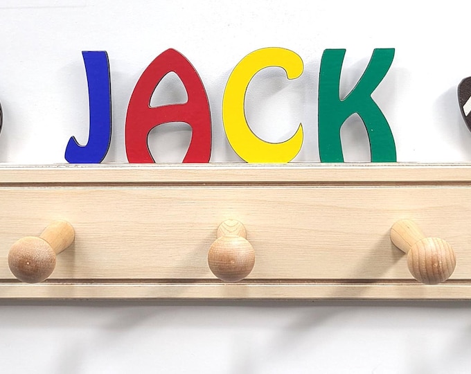 Colorful Coat Rack Personalized with ornaments - fast delivery